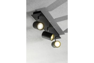 Decor Таванна лампа VENETO IP20 макс. 20W 3 x GU10 кръгла черна. 1208964040