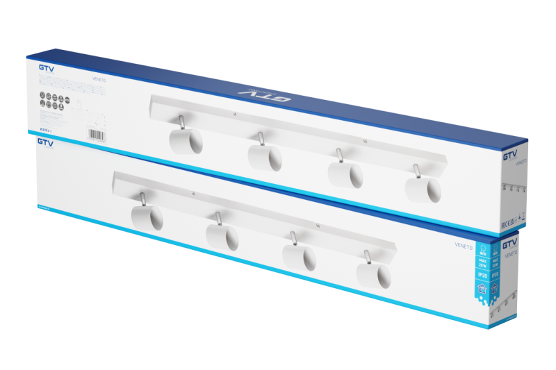 Decor Таванна лампа VENETO IP20 макс. 20W 4 x GU10 кръгла бяла. 1208964041