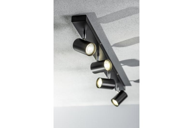 Decor Таванна лампа VENETO IP20 макс. 20W 4 x GU10 кръгла черна. 1208964042