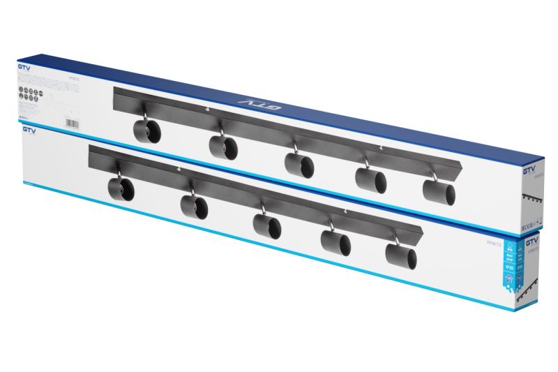 Decor Таванна лампа VENETO IP20 макс. 20W 5 x GU10 кръгла черна. 1208964044