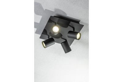 Decor Таванна лампа VENETO IP20 макс. 20W 4 x GU10 кръгла/квадратна черна. 1208964046