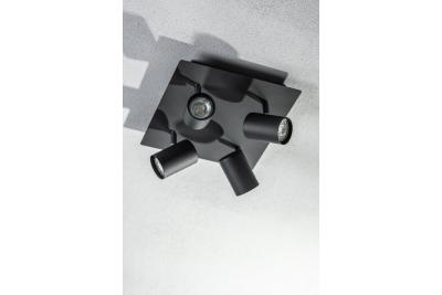 Decor Таванна лампа VENETO IP20 макс. 20W 4 x GU10 кръгла/квадратна черна. 1208964046
