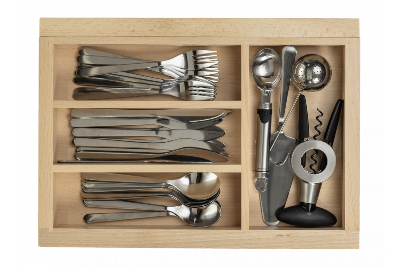 Декор Кътле Поставки за прибори Регулируема вложка за шкафове 400-600 мм Цвят Бук 1208966289