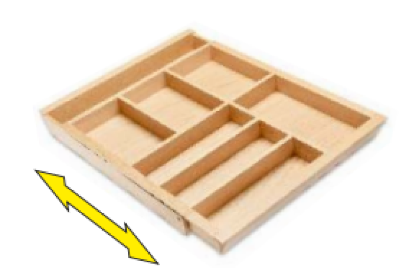 Декор Кътле Прибори за Кухня Регулируема Вложка за Шкафове 600-1000 мм 1208966291