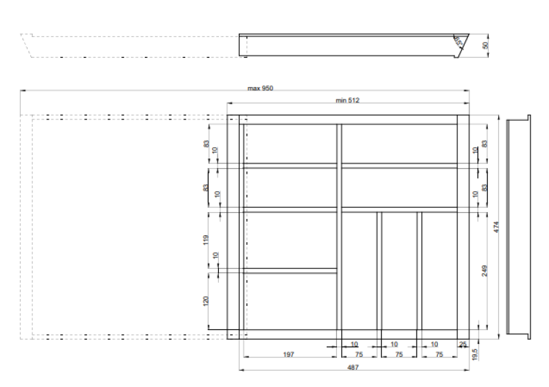 Декор Кътъл Прибори за хранене Кухня Регулируем Органайзер за прибори 1208966292
