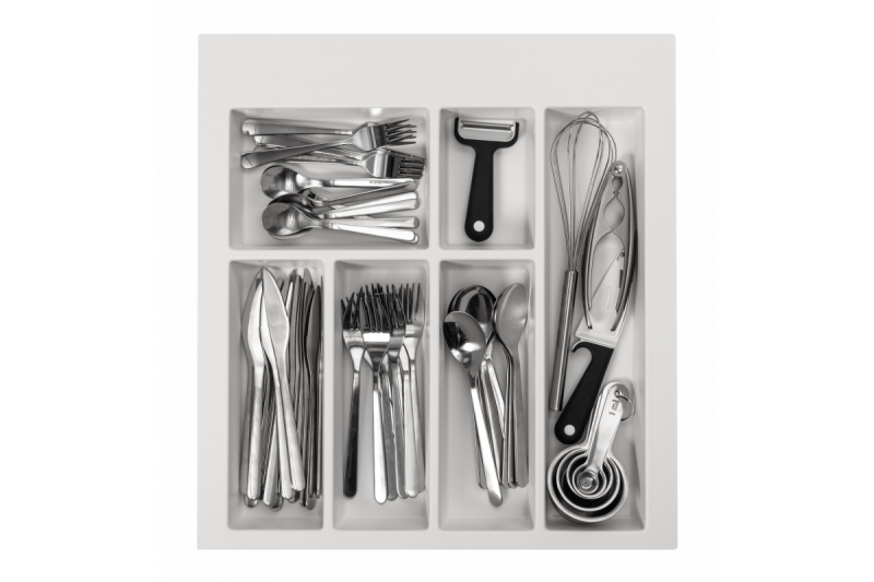 Декор Кътле Поставки за прибори Вложка за кухненско чекмедже 500 Бяло 1208966375