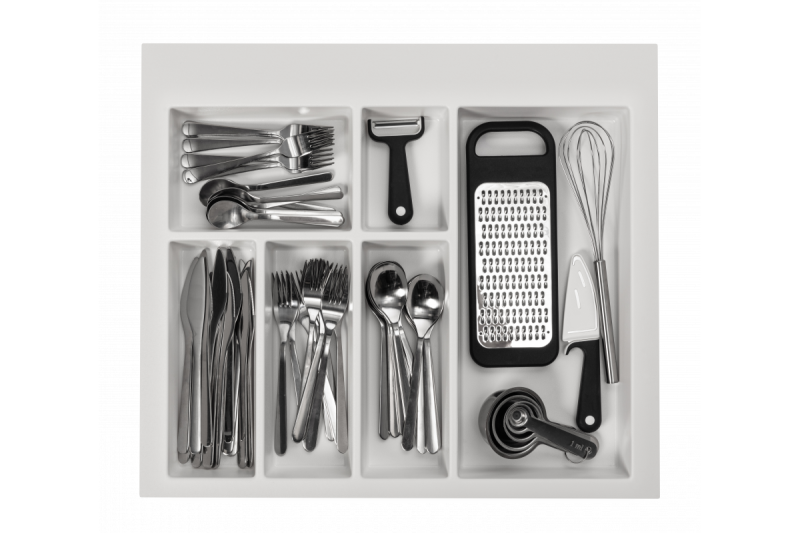 Декор Кътъл Тава за Прибори Поставяне за Кухненско Чекмедже 600 Бял 1208966377