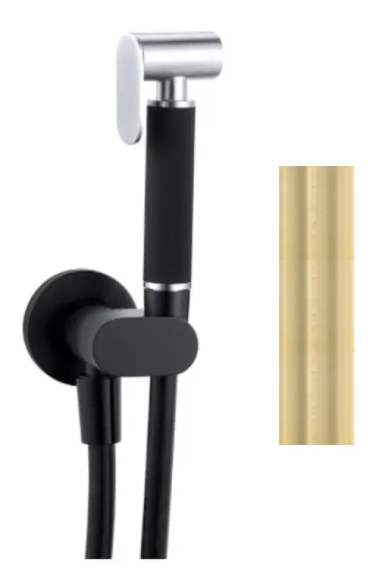 Водна революция Комплект ръчен душ за биде Flow PVD светло злато T1626WGE