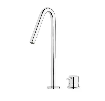 Waterevolution Flow 2-дупков мивка за злато с висока V 120mm излив T1122VWGE