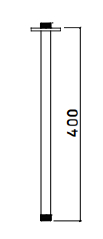 Waterevolution flow Държач за таван 40cm PVD Copper T164540CPE