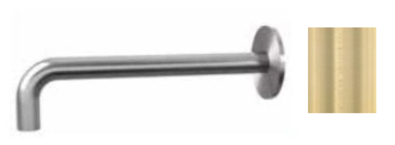 Waterevolution Flow baduitloop 15см, geborsteld licht goud T167115WGE