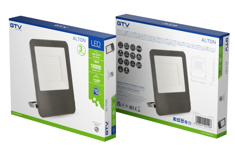 ALTON рефлектор, LED, 100W, 10000lm, 4000K, AC220-240V, IP65 1208966955