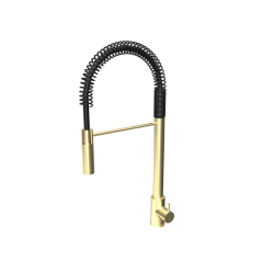 Waterevolution Flow Полупрофесионален кухненски смесител от месинг с колона и пружина T157LE