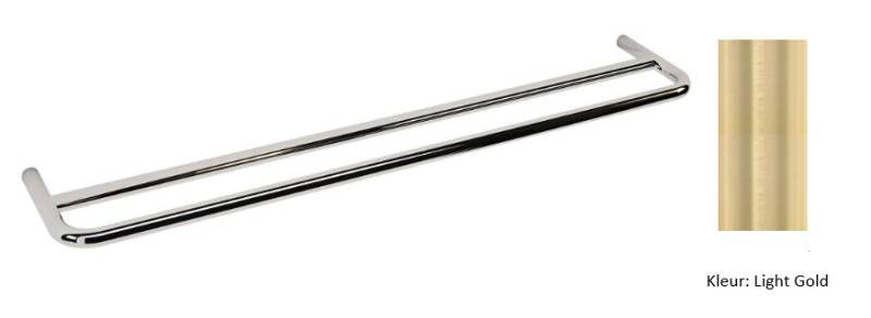 Waterevolution flow двоен държач за кърпи 60 cm PVD Light Gold A112DWGE