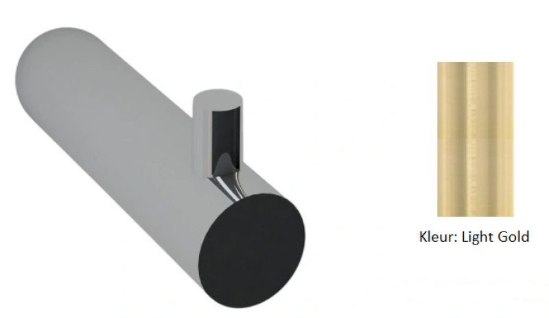 Waterevolution Flow Кука за кърпа Flow PVD Light Gold A150WGE