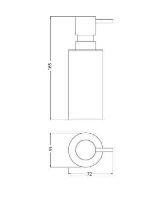 Waterevolution Deep диспенсър за сапун, свободностоящ, меден A225CPE