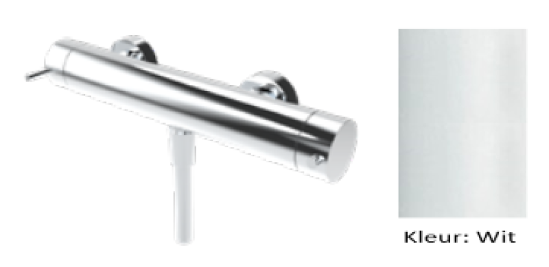 Waterevolution Flow душ термостат с кръгъл бял душ комплект T140TNRBR