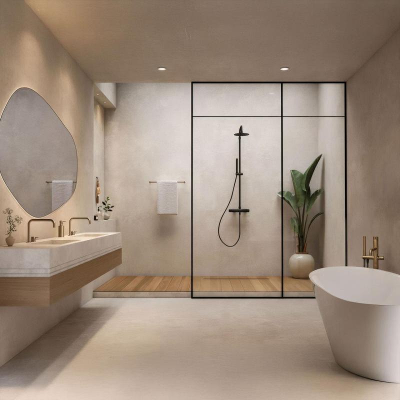 Водна революция Flow душ комбинация с дъждовен душ матово черно T141NPR