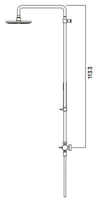 Waterevolution Flow душкомбинация с дъждовен душ PVD четкана мед T141NCPE