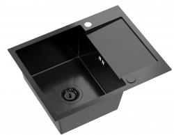 Quadri Dixton 80 black PVD Nano Иноксова мивка 600x480 мм с обратим отцедник 1208967197