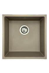 GraniteMy Universal Гранитна мивка в сив цвят 40x40 cm, монтаж под, над и на нивото на плота, с иноксова цедка 1208967211