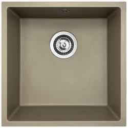 GraniteMy Universal Гранитна мивка в сив цвят 40x40 cm, монтаж под, над и на нивото на плота, с иноксова цедка 1208967211