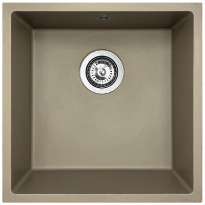 GraniteMy Universal Гранитна мивка в сив цвят 40x40 cm, монтаж под, над и на нивото на плота, с иноксова цедка 1208967211