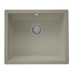 GraniteMy Universal Гранитна мивка в сиво 50x40 cm, монтаж под, над и на нивото на плота, с иноксова цедка 1208967223
