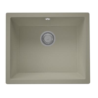 GraniteMy Universal Гранитна мивка в сиво 50x40 cm, монтаж под, над и на нивото на плота, с иноксова цедка 1208967223