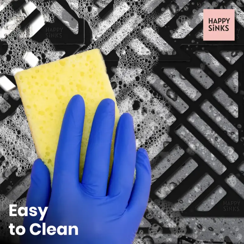 Magisso Happy Sink Пъзел черен защитник на дъното 4 броя за мивка черен 32,5 x 32,5 см 1208967385