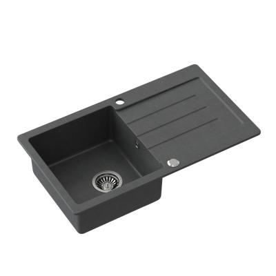 Quadri Kendal антрацит гранит мивка с отцедник 77x44cm обръщаем 1208967397