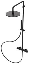 Waterevolution Flow душкомбинация с дъждовен душ матово черно 250мм T141N25PR