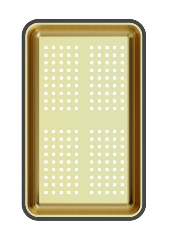 Квадратна златна кошница за отпадъци 38x23 см за мивки Newport 1208967506