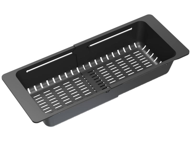 Куадри черна регулируема кошничка за отпадъци 320/460 x 185 мм за мивки 1208967541