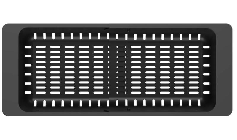 Куадри черна регулируема кошничка за отпадъци 320/460 x 185 мм за мивки 1208967541