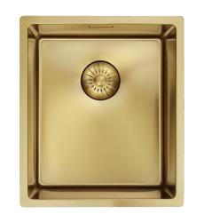Pure.Sink Prestige мивка 34x40 см PVD Злато, радиус 10 мм, за вграждане, плосък монтаж и надстройка PPG3440-60