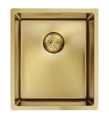 Pure.Sink Prestige мивка 34x40 см PVD Злато, радиус 10 мм, за вграждане, плосък монтаж и надстройка PPG3440-60