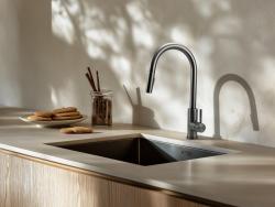 Pure.Sink Prestige мивка PVD gun metal 34x40 см 10 мм радиус за вграждане, вграждане на ниво и надграждане PPG3440-61