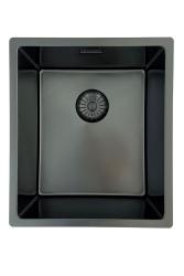 Pure.Sink Prestige мивка PVD gun metal 34x40 см 10 мм радиус за вграждане, вграждане на ниво и надграждане PPG3440-61