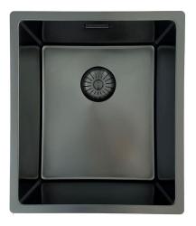 Pure.Sink Prestige мивка PVD gun metal 34x40 см 10 мм радиус за вграждане, вграждане на ниво и надграждане PPG3440-61