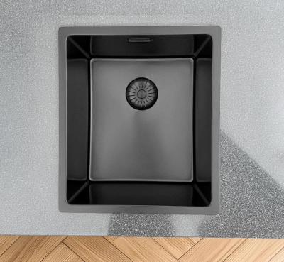 Pure.Sink Prestige мивка PVD gun metal 34x40 см 10 мм радиус за вграждане, вграждане на ниво и надграждане PPG3440-61