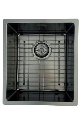Pure.Sink Prestige мивка PVD gun metal 34x40 см 10 мм радиус за вграждане, вграждане на ниво и надграждане PPG3440-61