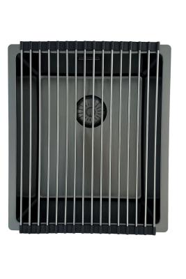 Pure.Sink Prestige мивка PVD gun metal 34x40 см 10 мм радиус за вграждане, вграждане на ниво и надграждане PPG3440-61