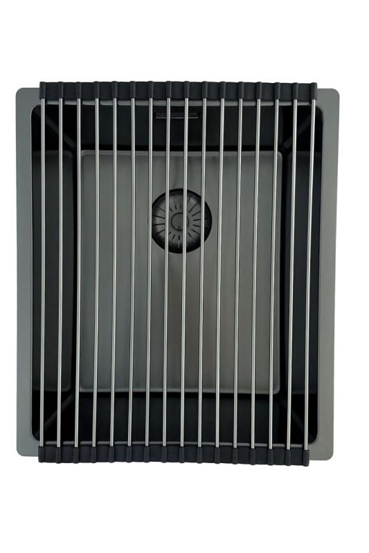 Pure.Sink Prestige мивка PVD gun metal 34x40 см 10 мм радиус за вграждане, вграждане на ниво и надграждане PPG3440-61