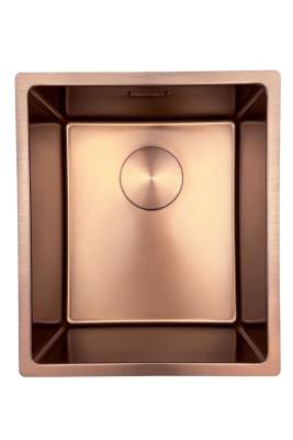 Pure.Sink Prestige мивка 34x40 см PVD Мед, радиус 10 мм, за вграждане, плосък монтаж и надстройка PPG3440-62