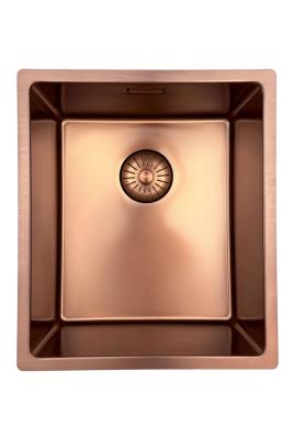 Pure.Sink Prestige мивка 34x40 см PVD Мед, радиус 10 мм, за вграждане, плосък монтаж и надстройка PPG3440-62