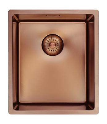 Pure.Sink Prestige мивка 34x40 см PVD Мед, радиус 10 мм, за вграждане, плосък монтаж и надстройка PPG3440-62