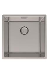 Pure.Sink Prestige мивка RVS 40x40 см, радиус 10 мм, за вграждане, плосък монтаж и надстройка PPG4040-02