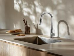 Pure.Sink Prestige мивка RVS 40x40 см, радиус 10 мм, за вграждане, плосък монтаж и надстройка PPG4040-02
