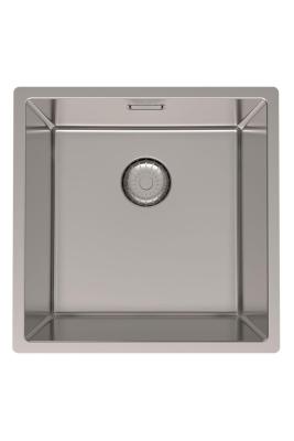Pure.Sink Prestige мивка RVS 40x40 см, радиус 10 мм, за вграждане, плосък монтаж и надстройка PPG4040-02